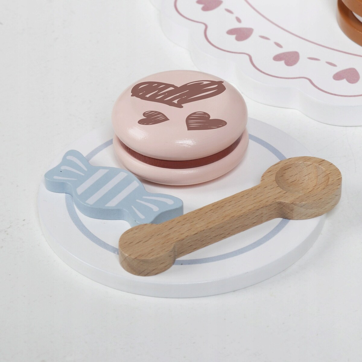 Drewniana patera ze słodyczami Cakeo - cukiernia babeczki ciastka ZESTAW