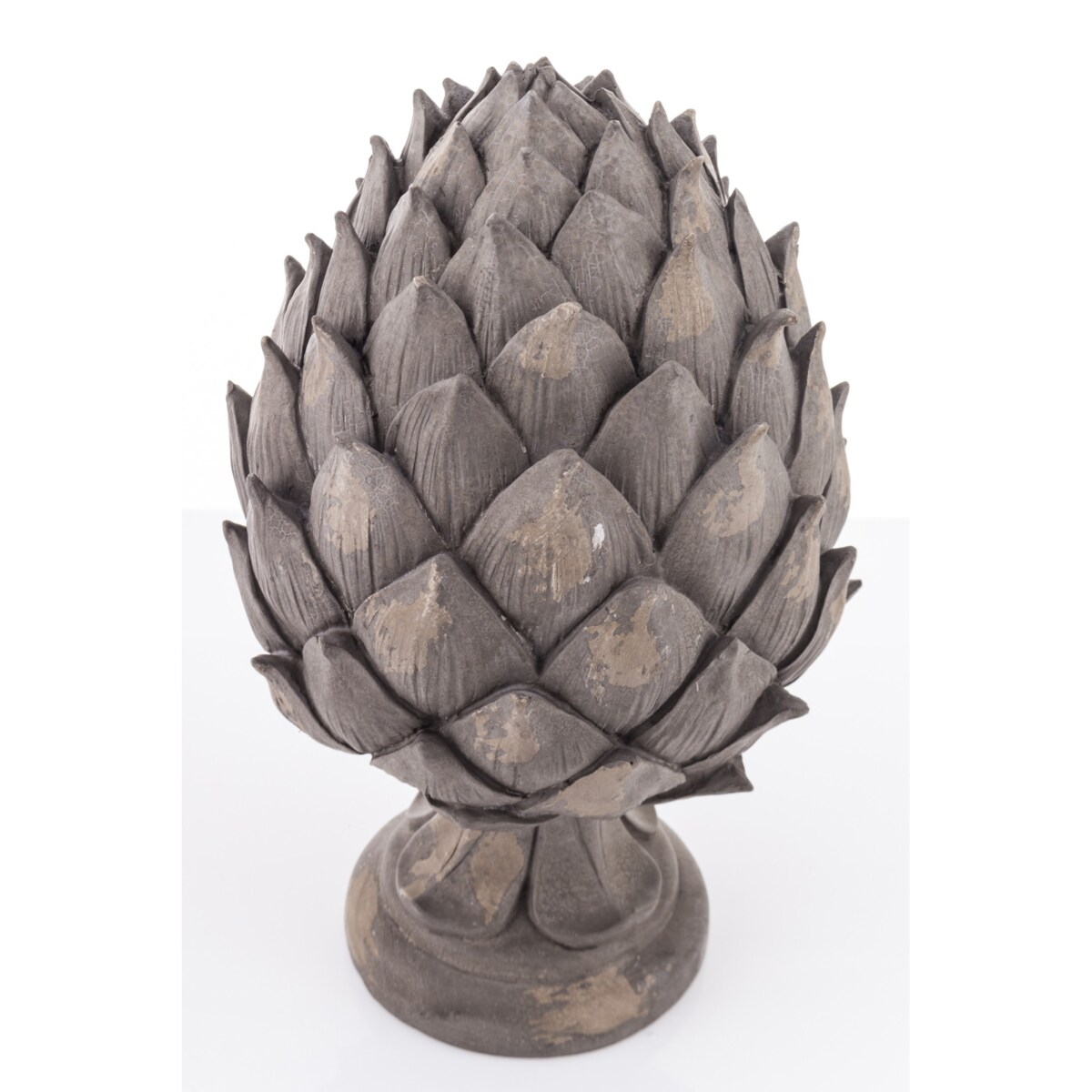 Ozdoba - karczoch 35x20x20 szary kulisty