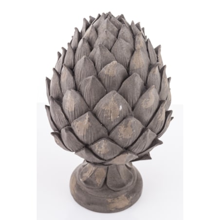 Ozdoba - karczoch 35x20x20 szary kulisty