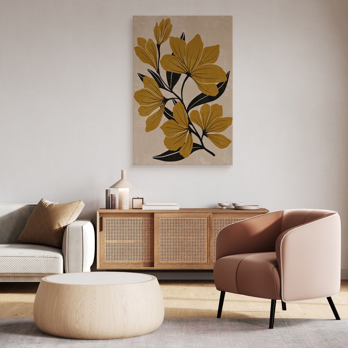 Obraz Brązowe Kwiaty Polne 30x40cm