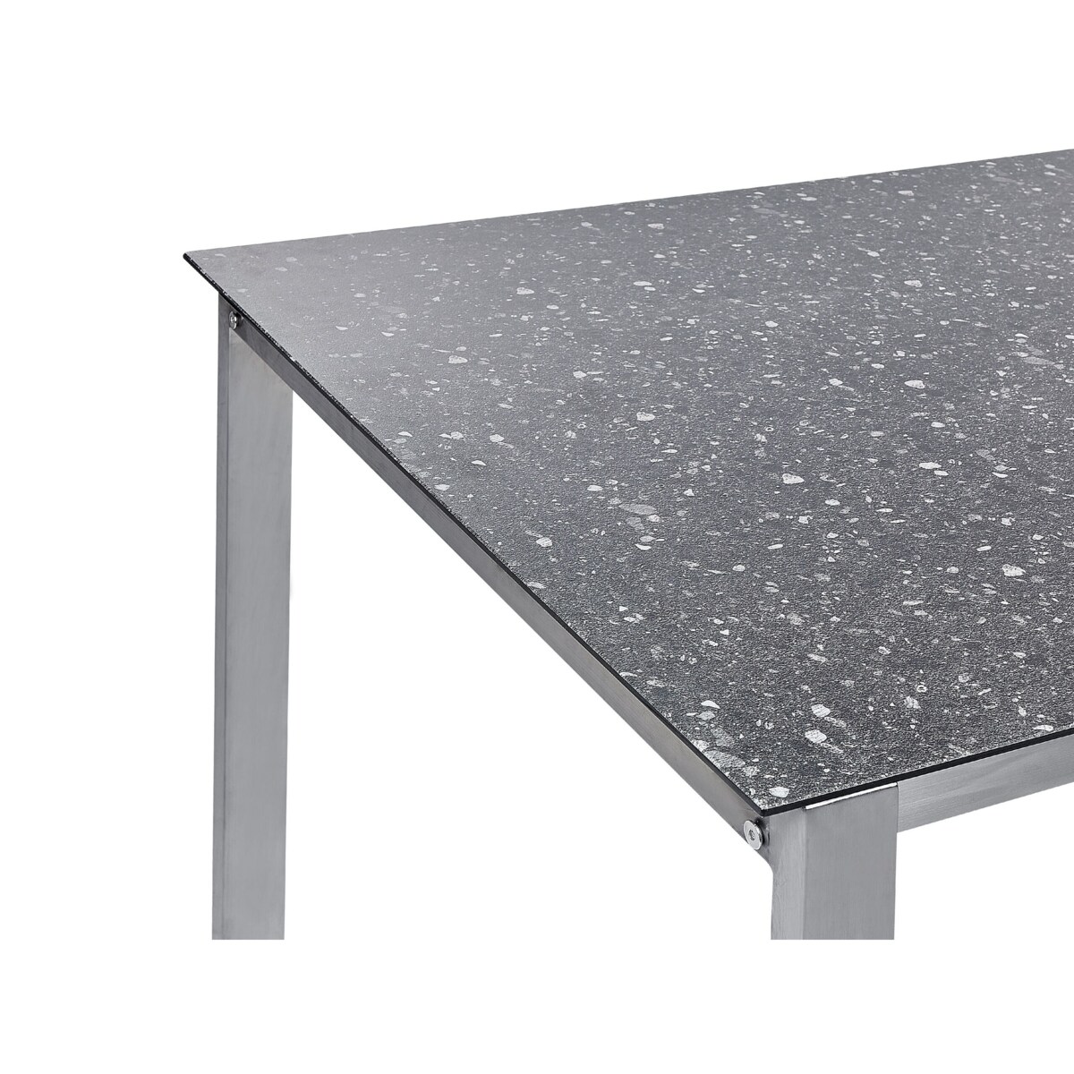 Stół ogrodowy szklany 180 x 90 cm czarny COSOLETO