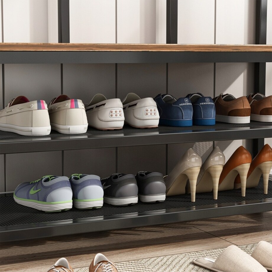 Wieszak industrialny na ubrania buty stojak loft garderoba szafa siedzisko