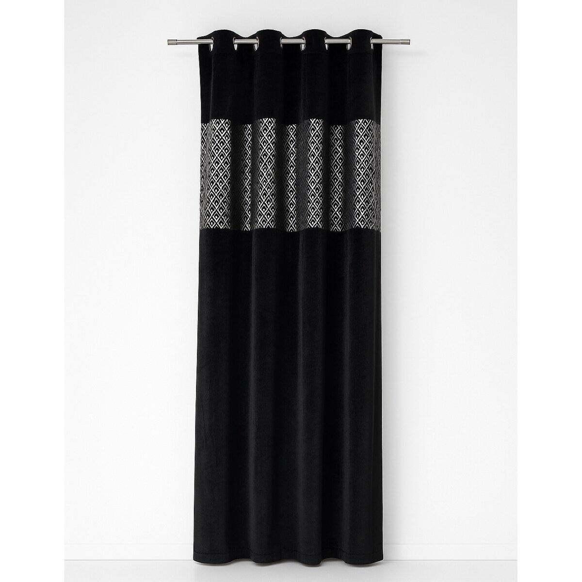 Zasłona "sequin" 140x250 cm czarna welur