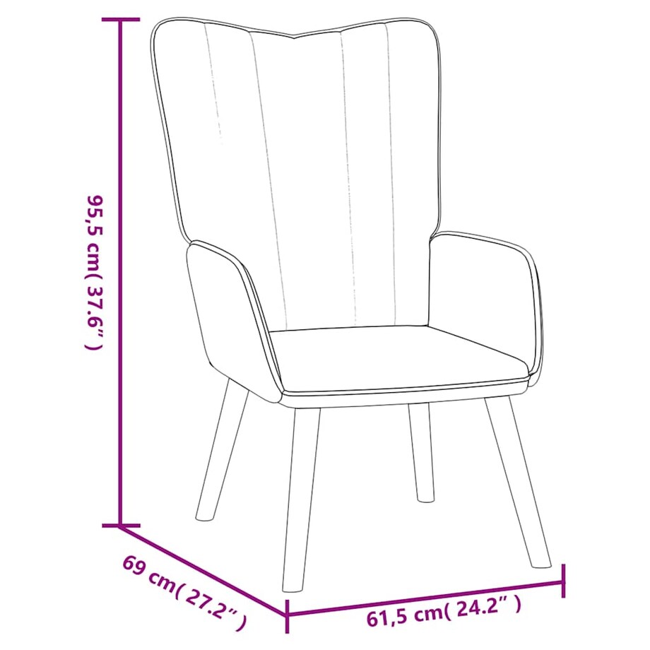 vidaXL Fotel z podnóżkiem, czarny, obity aksamitem
