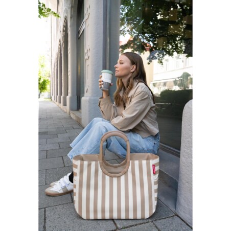 Torba LOOPSHOPPER L, summerstripes coffee
