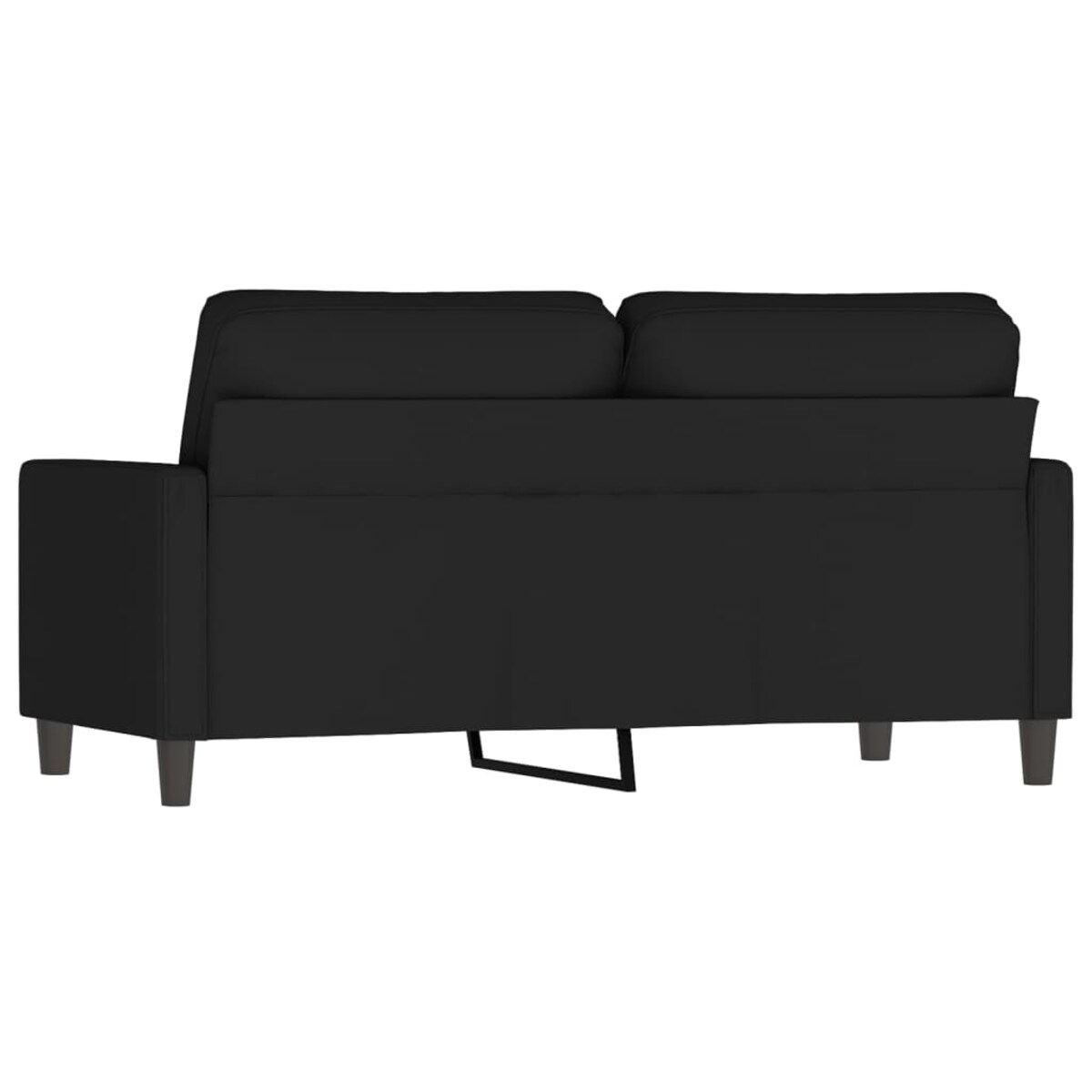 vidaXL Sofa 2-osobowa, czarna, 140 cm, tapicerowana aksamitem