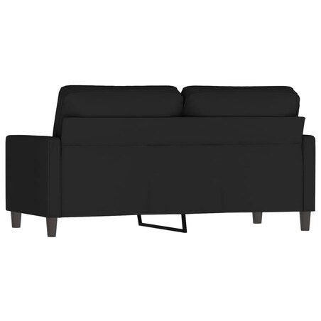 vidaXL Sofa 2-osobowa, czarna, 140 cm, tapicerowana aksamitem