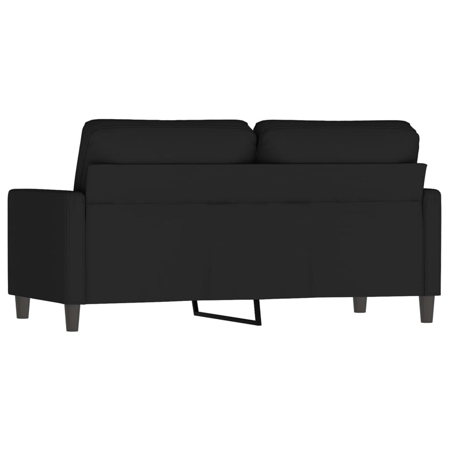 vidaXL Sofa 2-osobowa, czarna, 140 cm, tapicerowana aksamitem