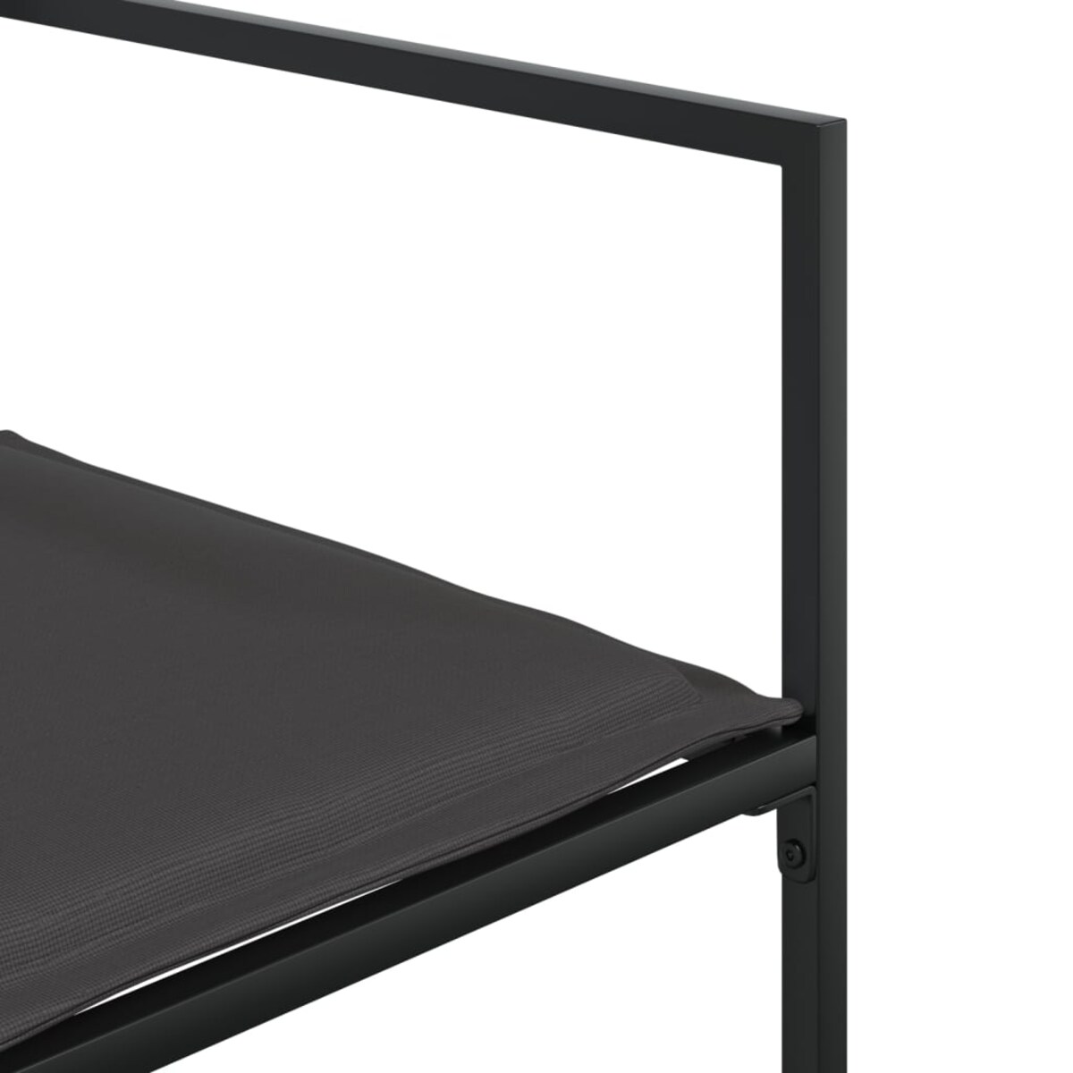 vidaXL Krzesła ogrodowe z poduszkami, 4 szt., czarne, stal i textilene