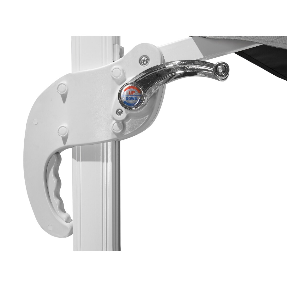 Parasol ogrodowy ⌀ 300 cm szaro-biały SAVONA