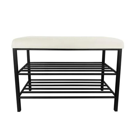 Stojak na buty z siedziskiem GAJA MG50 czarny/kremowy