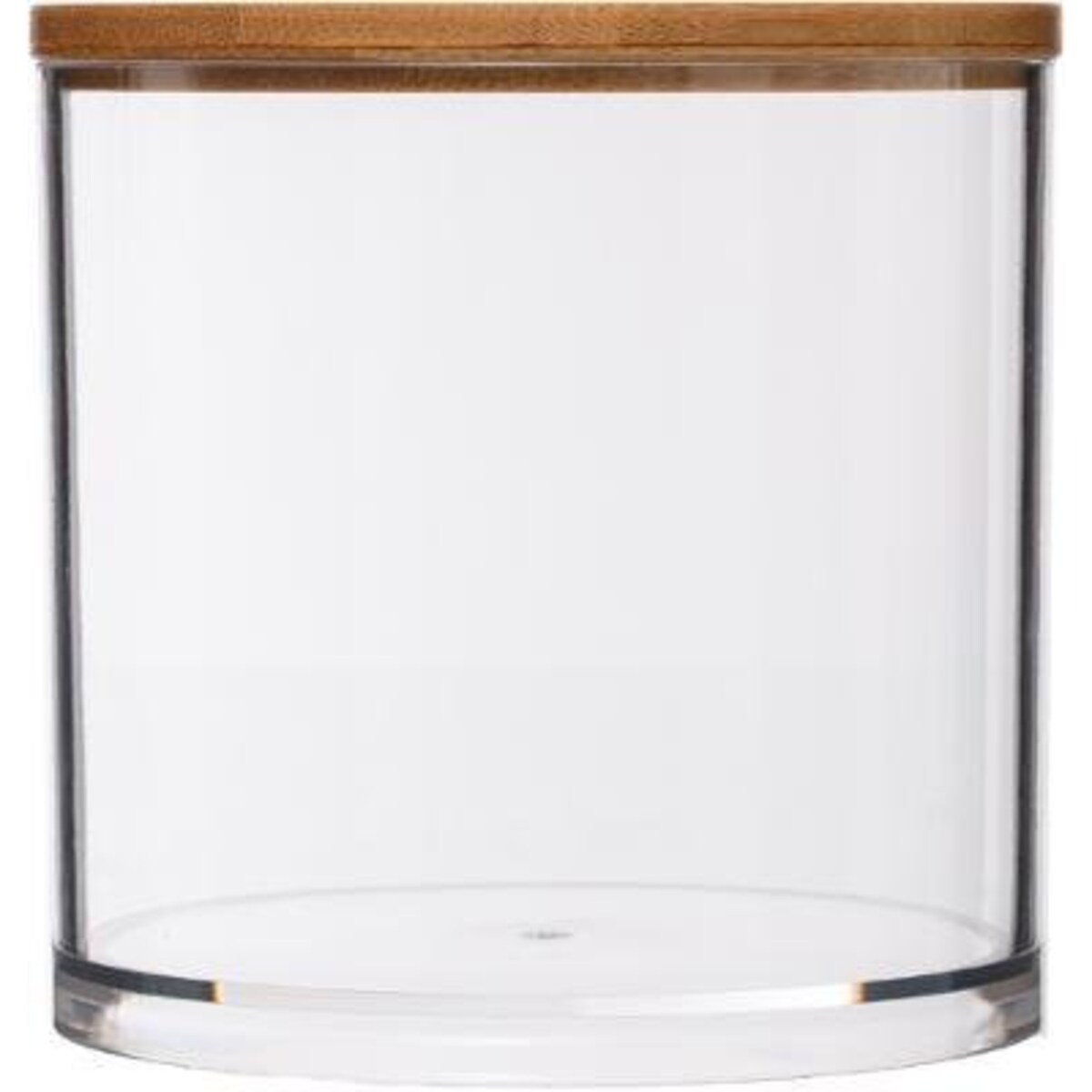 Okrągły pojemnik na waciki kosmetyczne SELENA, pokrywka z bambusa