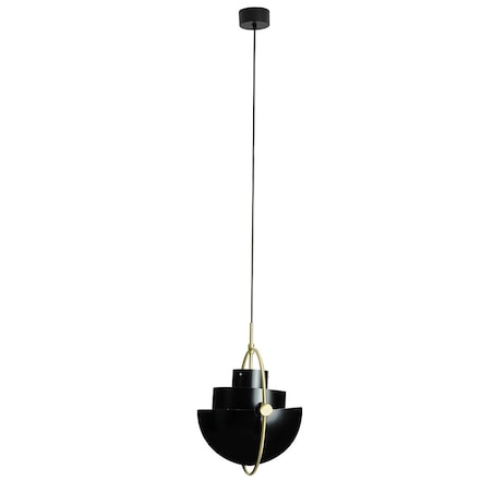 Ruchoma lampa wisząca Varia zwis do salonu czarny złoty