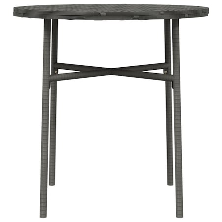 vidaXL Stolik herbaciany, szary, 45 cm, polirattan