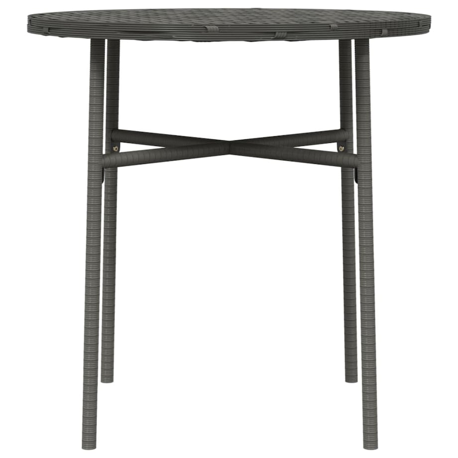 vidaXL Stolik herbaciany, szary, 45 cm, polirattan