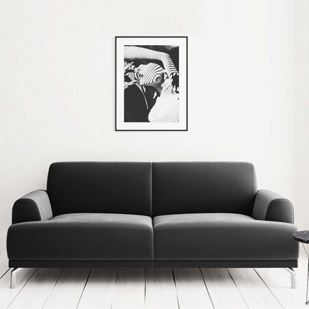 Sofa 2-osobowa Puzo - ciemnoszara