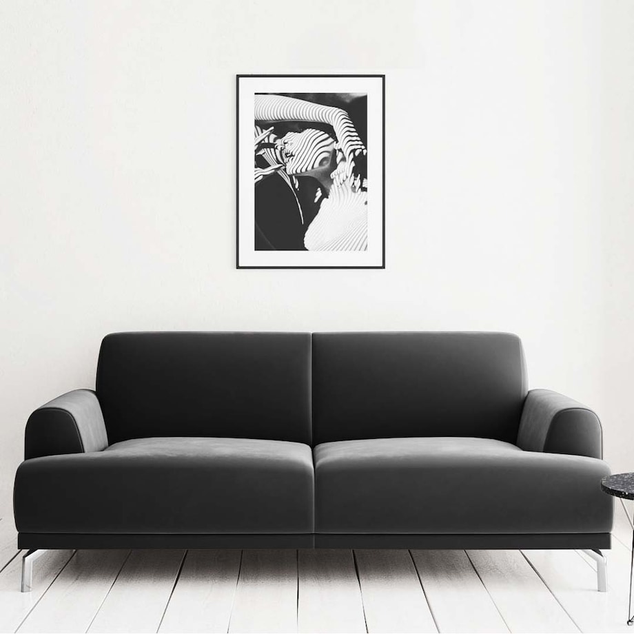 Sofa 2-osobowa Puzo - ciemnoszara