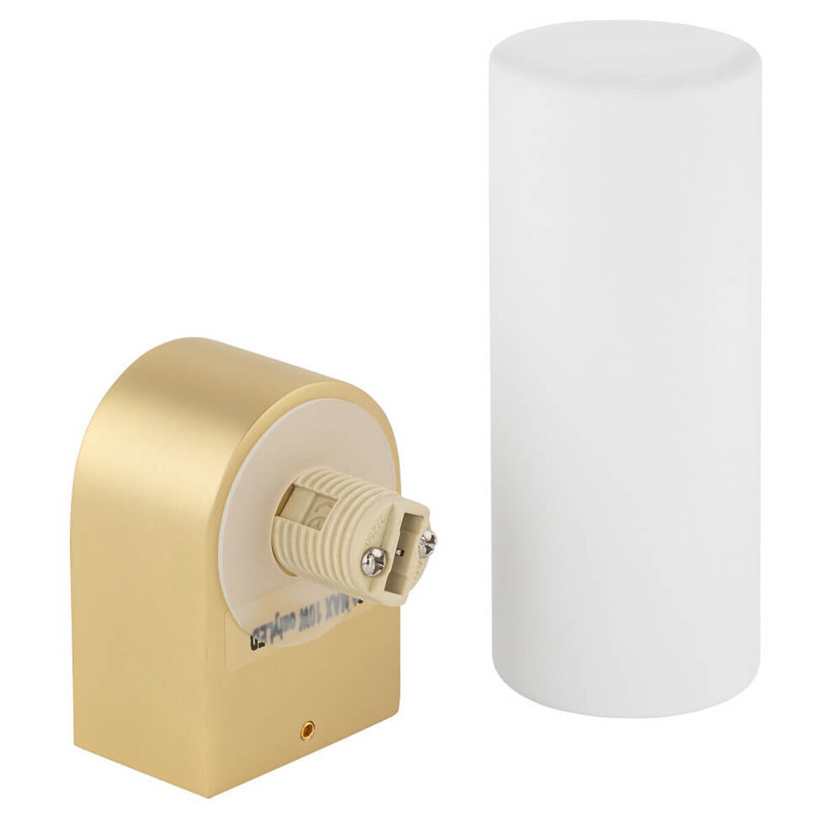 Kinkiet ścienny Natalie 10724 Nowodvorski IP44 tuba metalowy szklany biały mosiądz