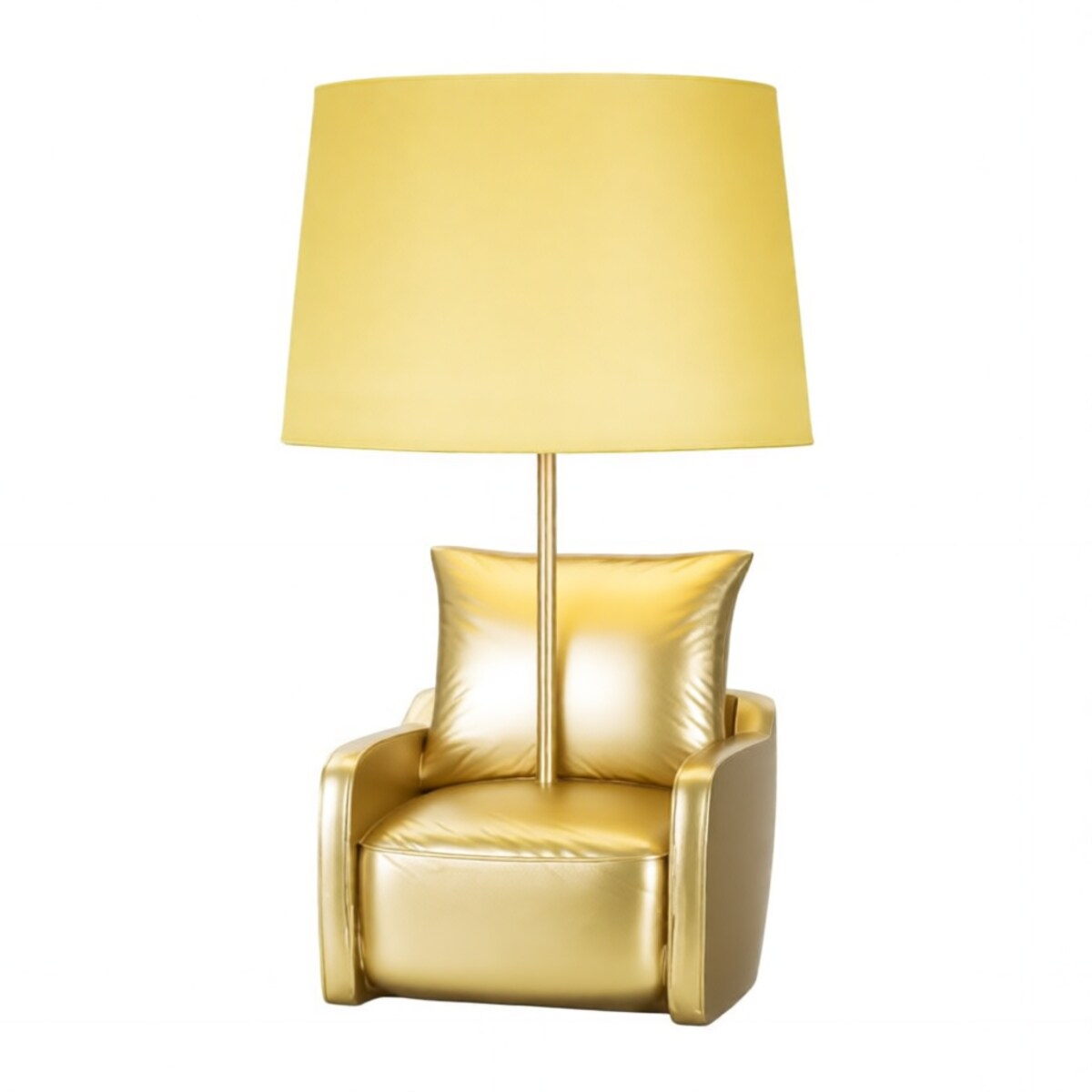Lampa stołowa Midcentury, kolor złoty, żywica syntetyczna, żelazo i tkanina, 26 x 26 x 46 cm, 1 x E27, max. 40 W, do salonu i sypialni, Mauro Ferretti