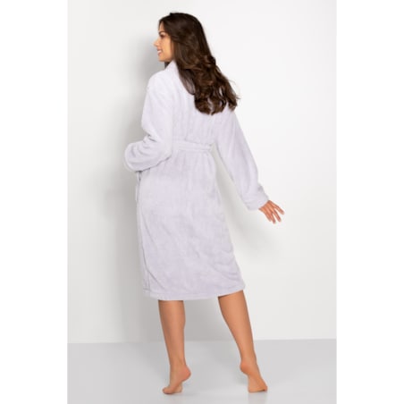 Szlafrok Azaria Long Silver, XXXL
