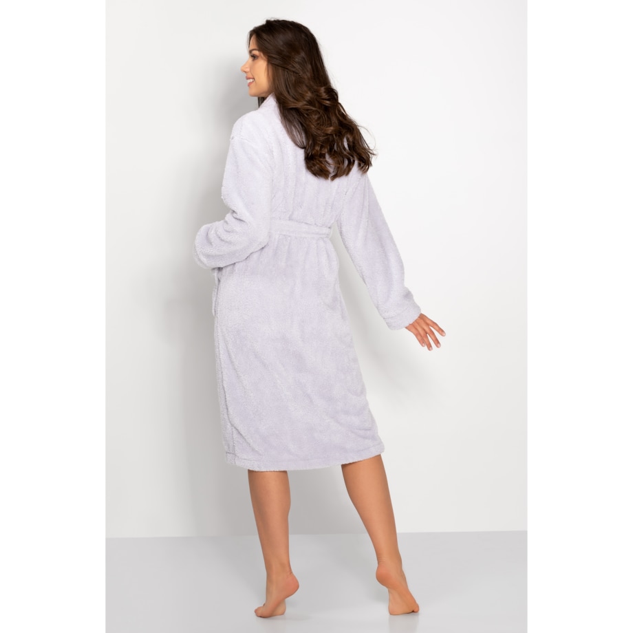 Szlafrok Azaria Long Silver, XXXL