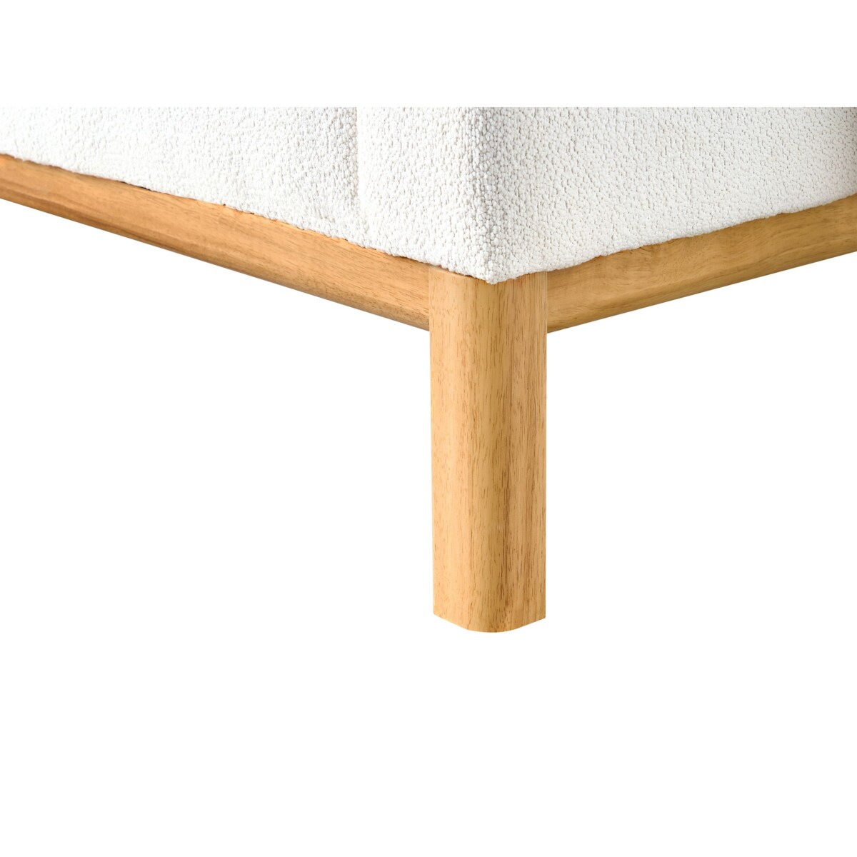 Sofa narożna prawostronna SOSJO Złamana biel Boucle Prawostronny