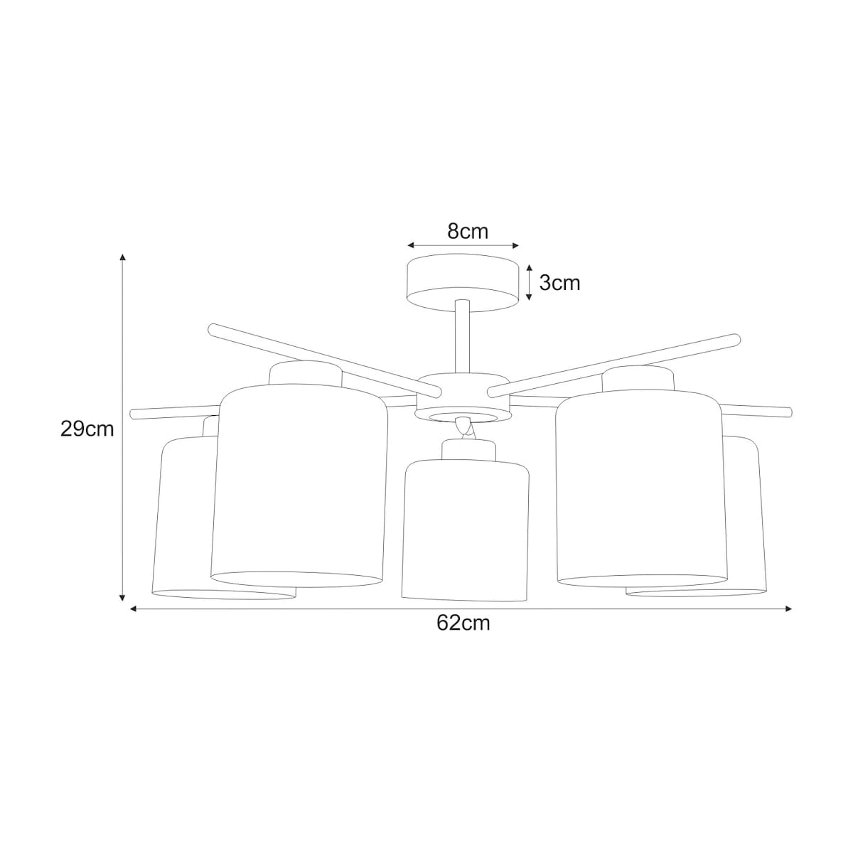 Lampa sufitowa K-5522 z serii AURELIA