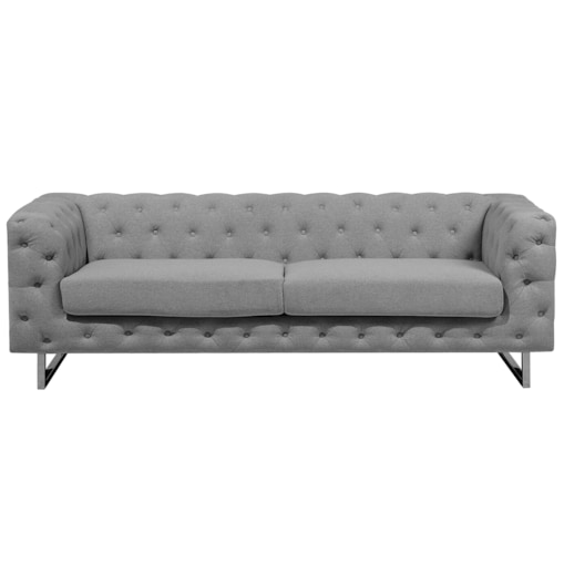 Sofa 3-osobowa szara VISSLAND