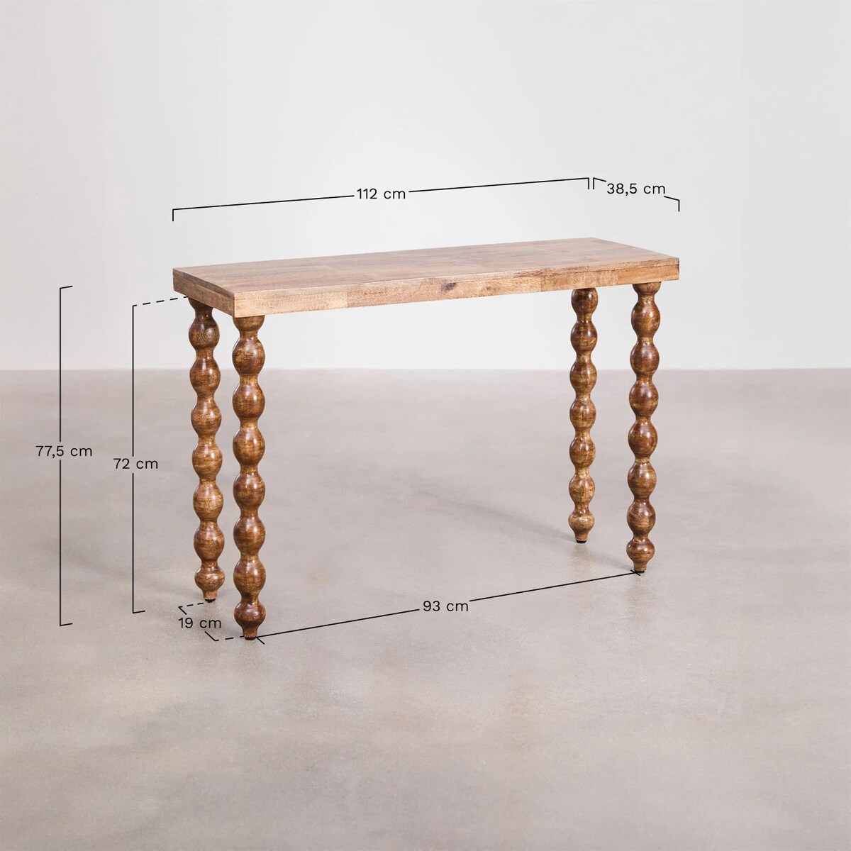 Konsola z drewna mango Tessaia 112 cm