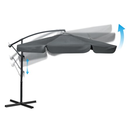 Parasol ogrodowy z wysięgnikiem pokrowiec 8 segmentów ø 350cm Plonos