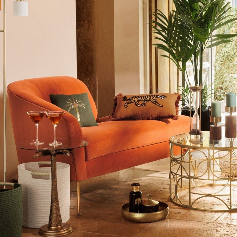 Sofa dwuosobowa aksamitna Amber Boudoir 144 cm