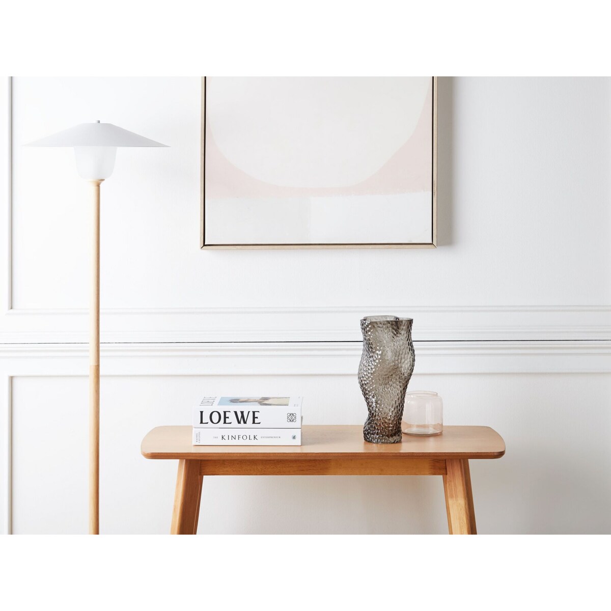 Wazon na kwiaty szklany 31 cm szary DYTIKO