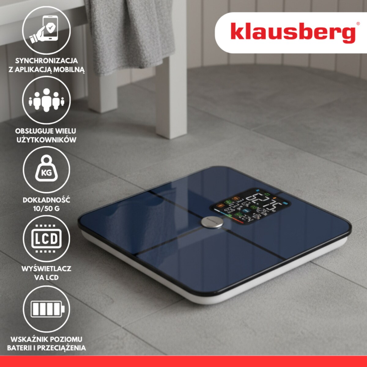 Klausberg analityczna waga łazienkowa 64474