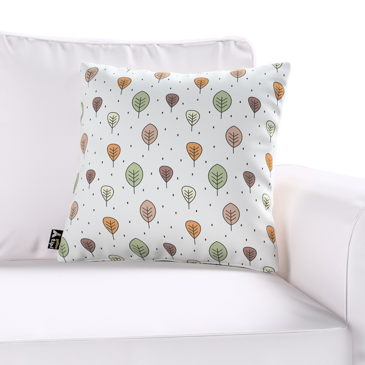 Poszewka Milly 43x43 ecru-brązowy