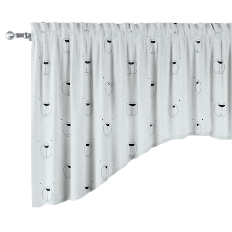 Lambrekin łuk 250x75 ecru-czarny