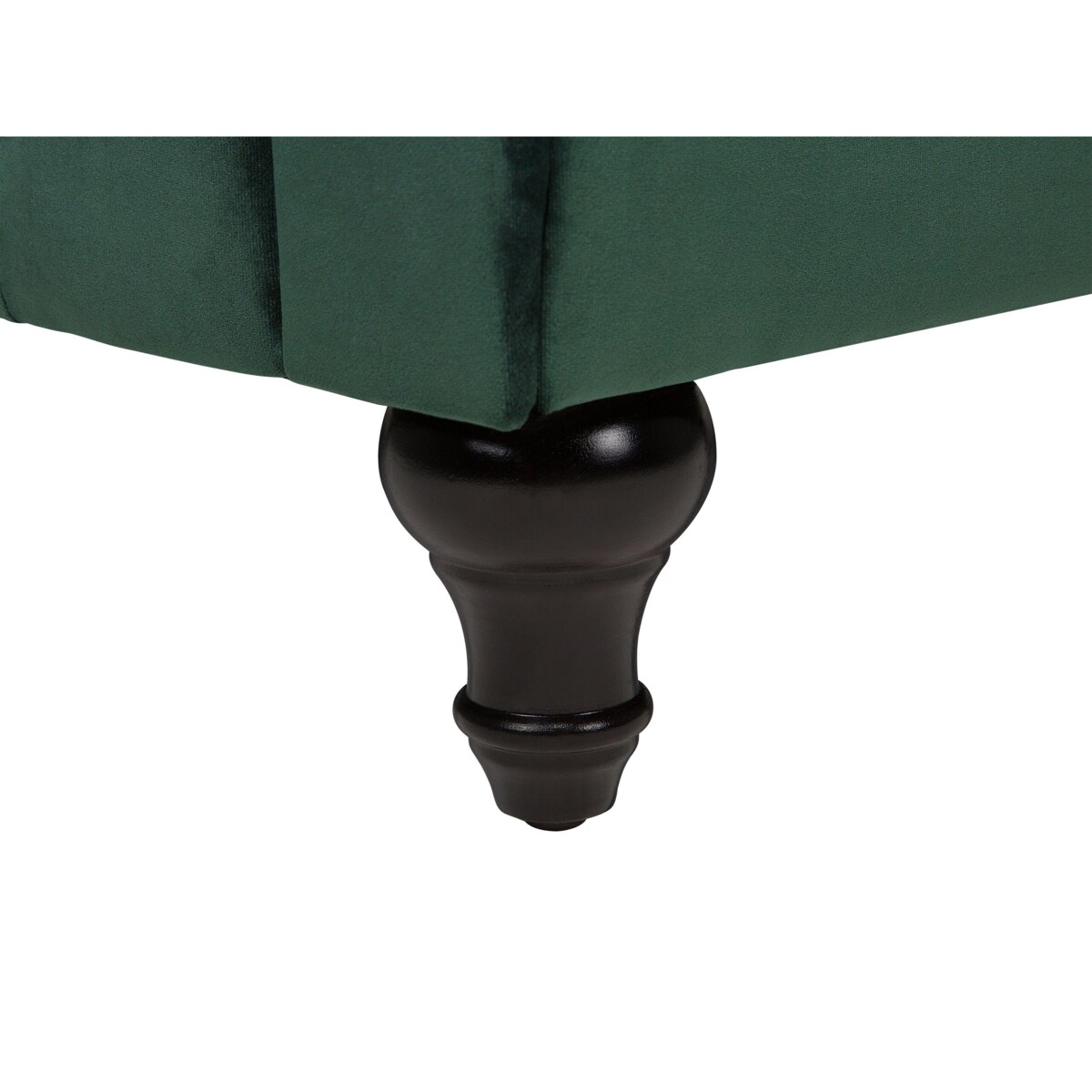 Sofa 3-osobowa welurowa zielona CHESTERFIELD