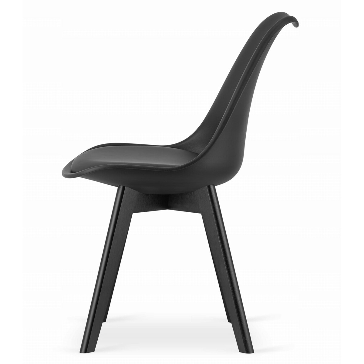 Zestaw Stół + 4 Krzesła Do Jadalni Kuchni Salonu Biura Prostokątny Czarny