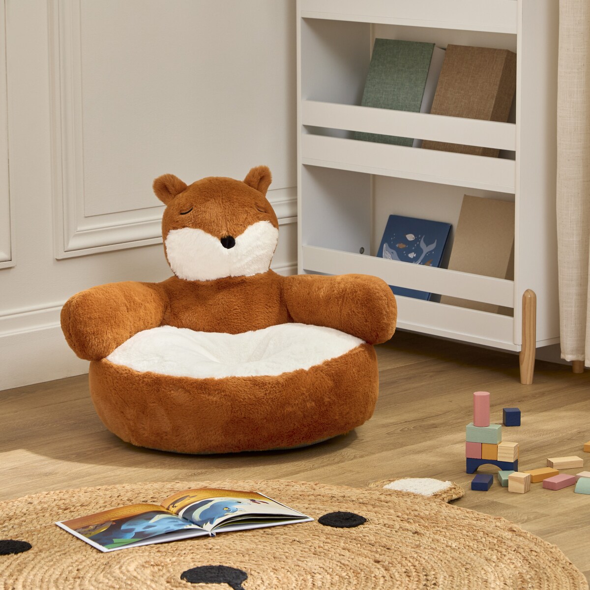 Fotelik dziecięcy pluszowy LIS, 48 x 44 x 38 cm