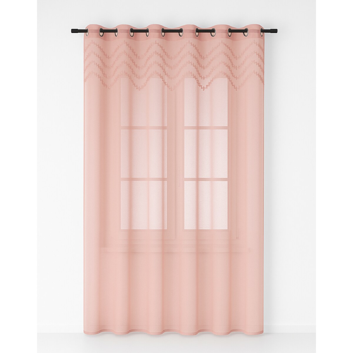 Firana "pastella" 140x250 cm pudrowy róż