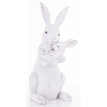 Dekoracja - króliczka z malcem w objęciach 32,5x13,5x18 cm