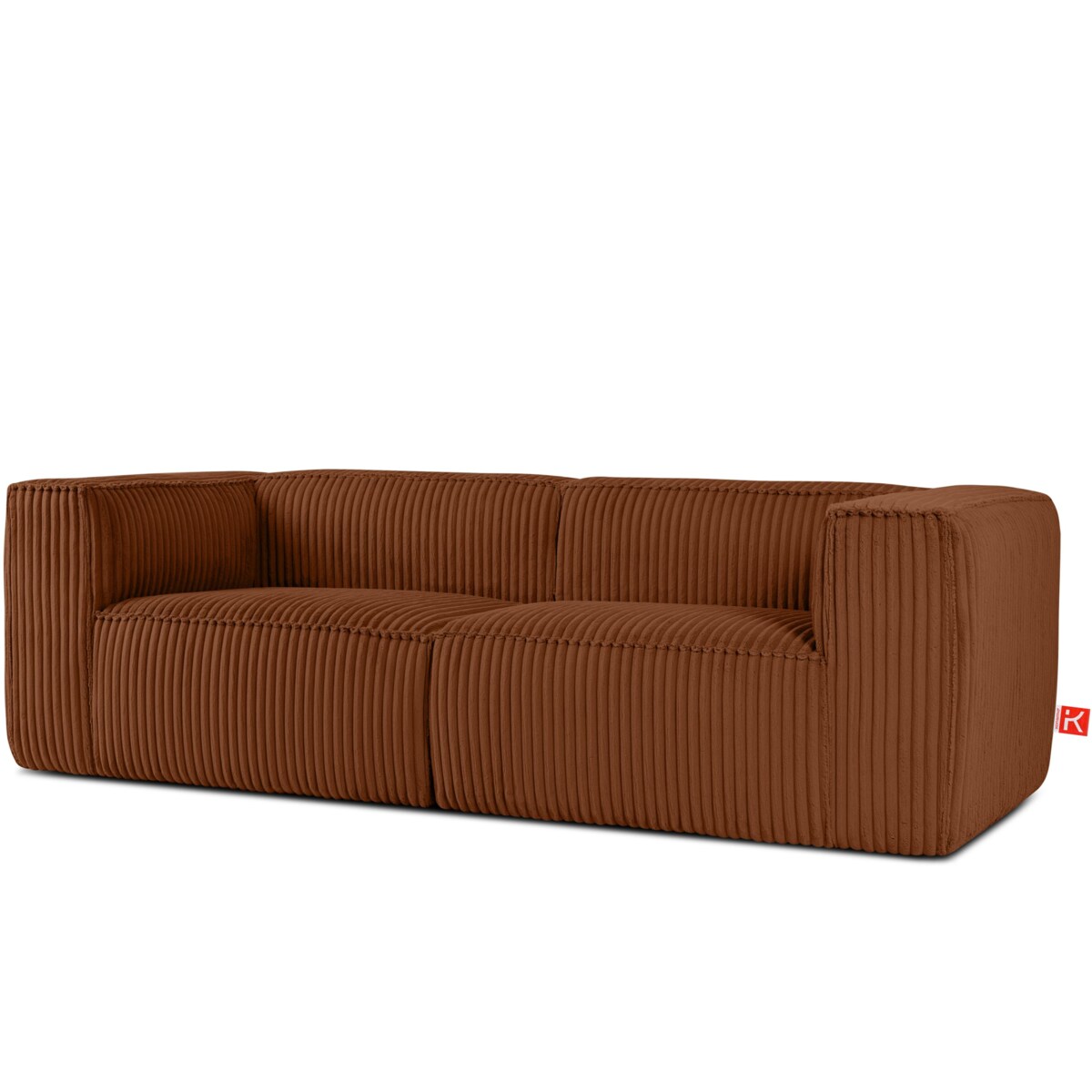 KONSIMO FEROX Duża sofa 3 osobowa, rudy