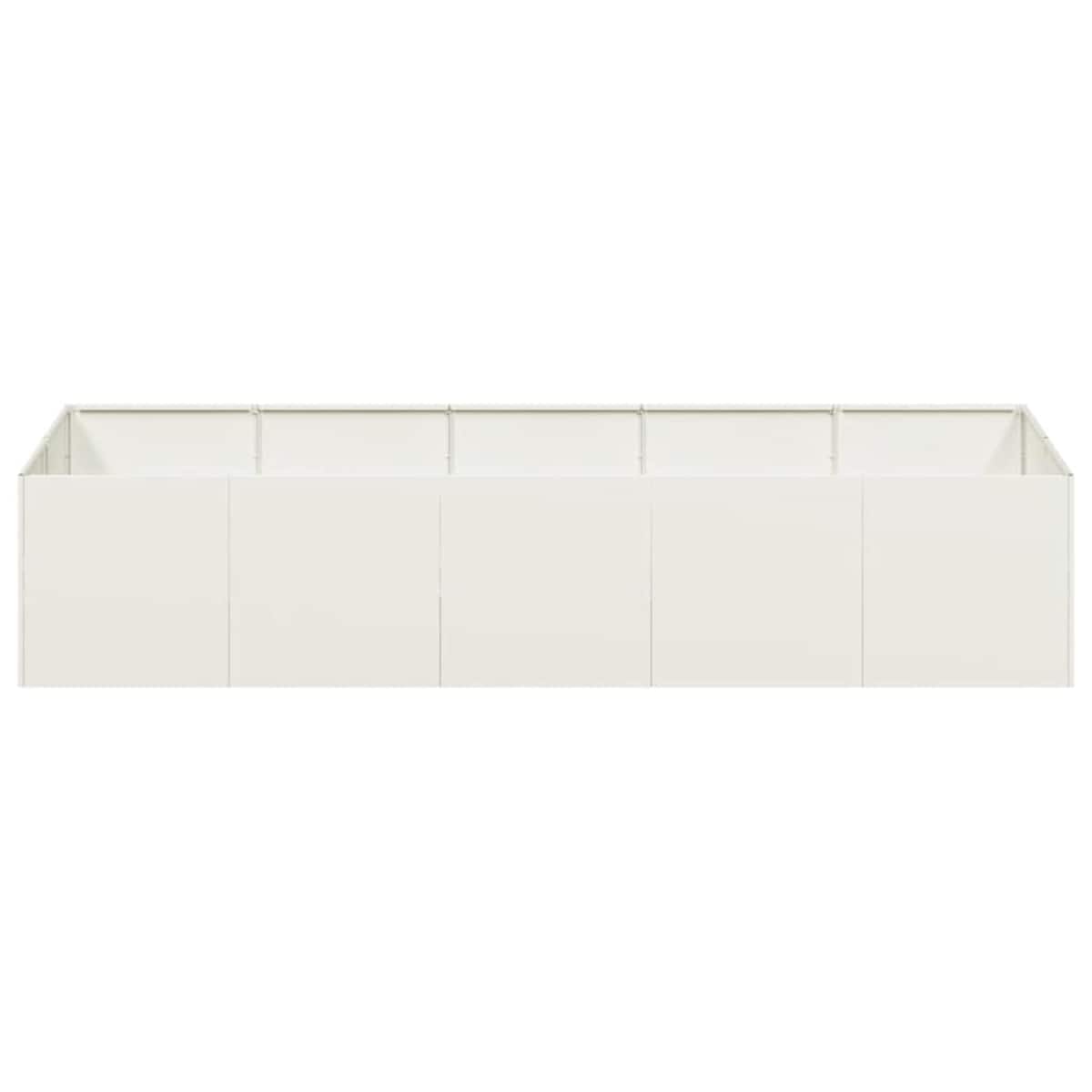 vidaXL Doniczka Biała 200x80x40 cm Stal