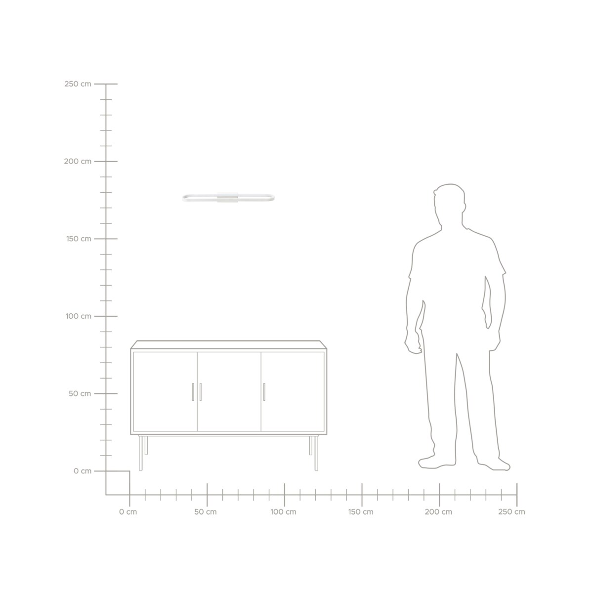 Kinkiet LED obrazowy/łazienkowy MIDOU Metal Biały