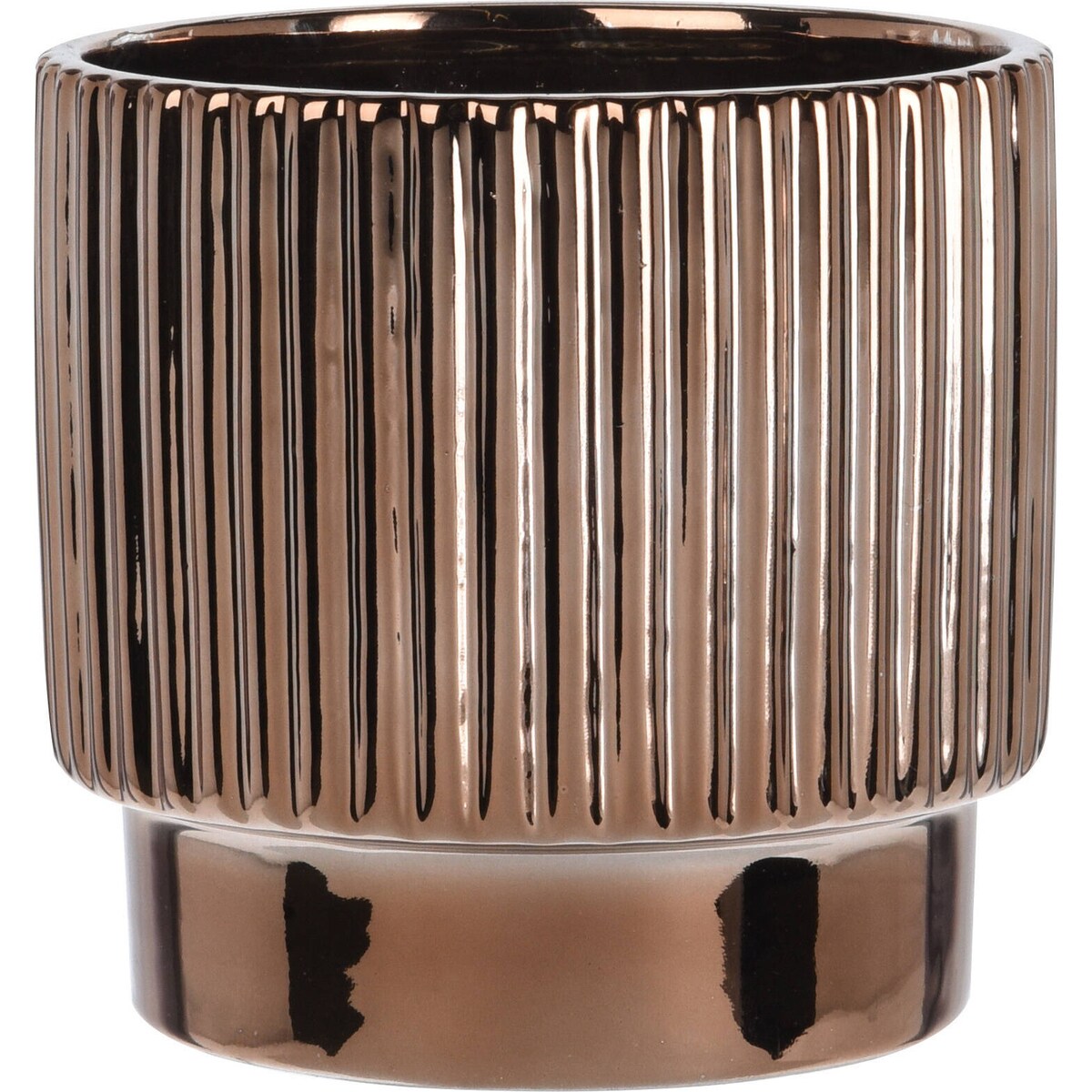 Osłonka ceramiczna na doniczkę, storczyka, złota