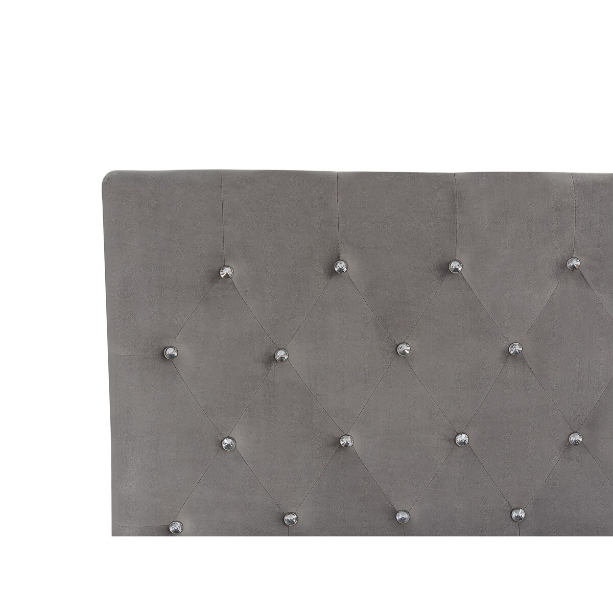 Łóżko z pojemnikiem welurowe 160 x 200 cm szare AMIENS