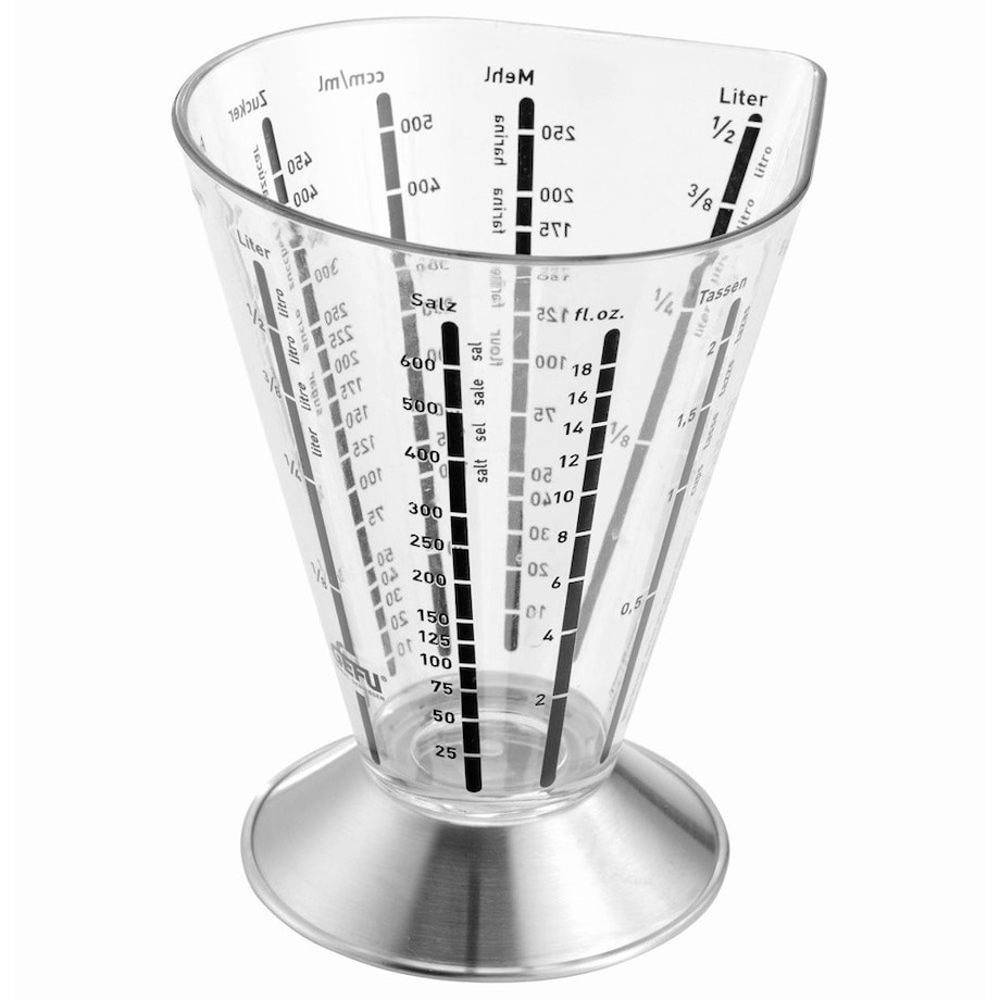 Kubek z miarką kuchenny, praktyczny, plastikowy dozownik