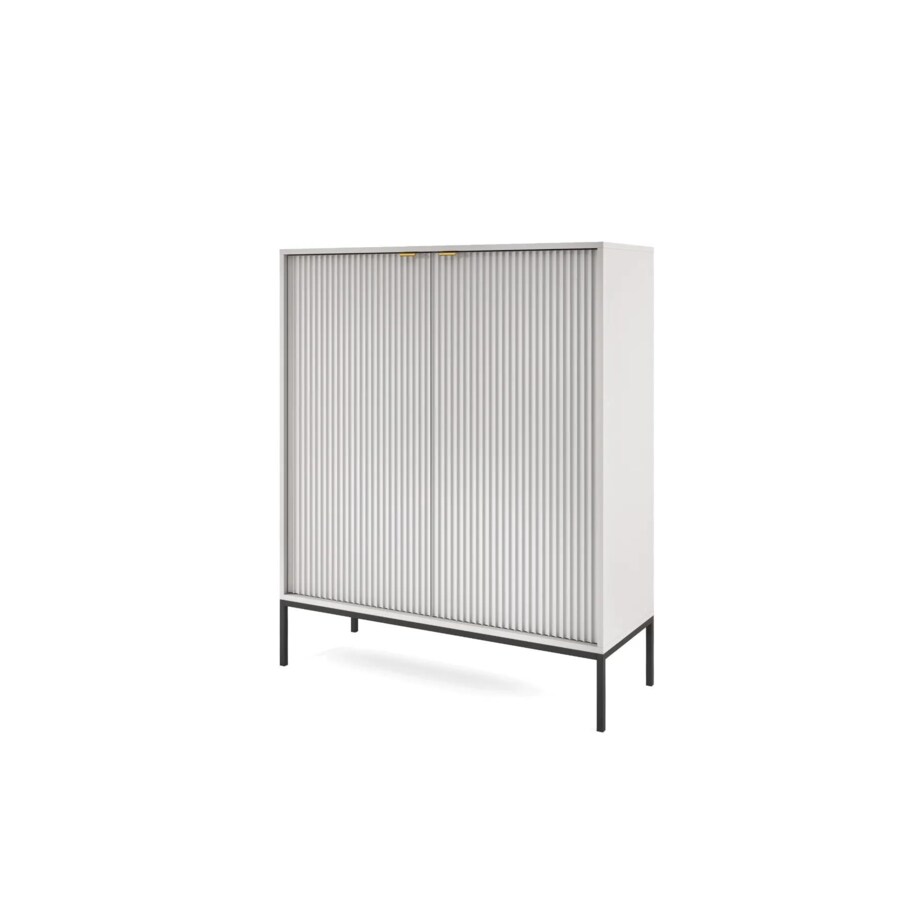 Komoda MILONA 2D 104 cm szara mat