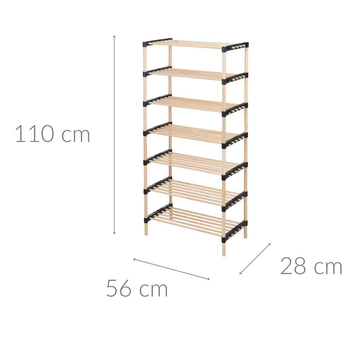 Drewniany regał na buty, sosna