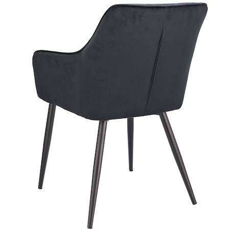 Krzesło welurowe tapicerowane APIS czarne