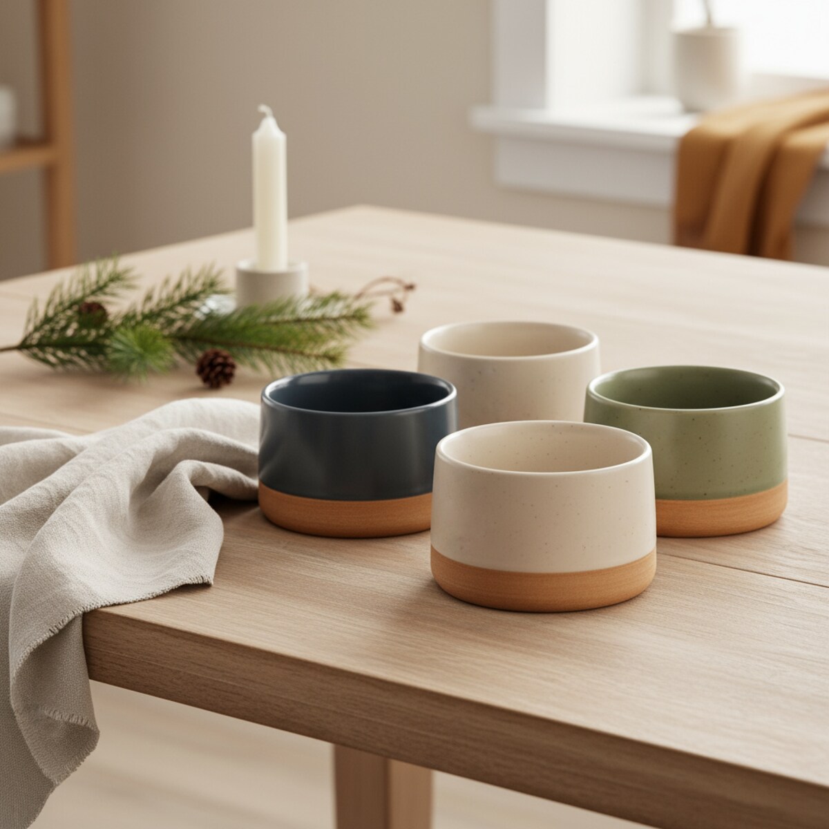 Ceramiczne miseczki na przekąski VOYO, 4 x Ø 9,5 cm